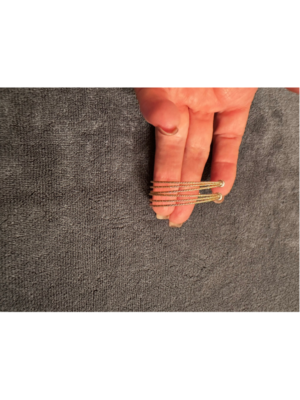 Gold Multi-Strand Hoop Earrings - Picture 2 of 3